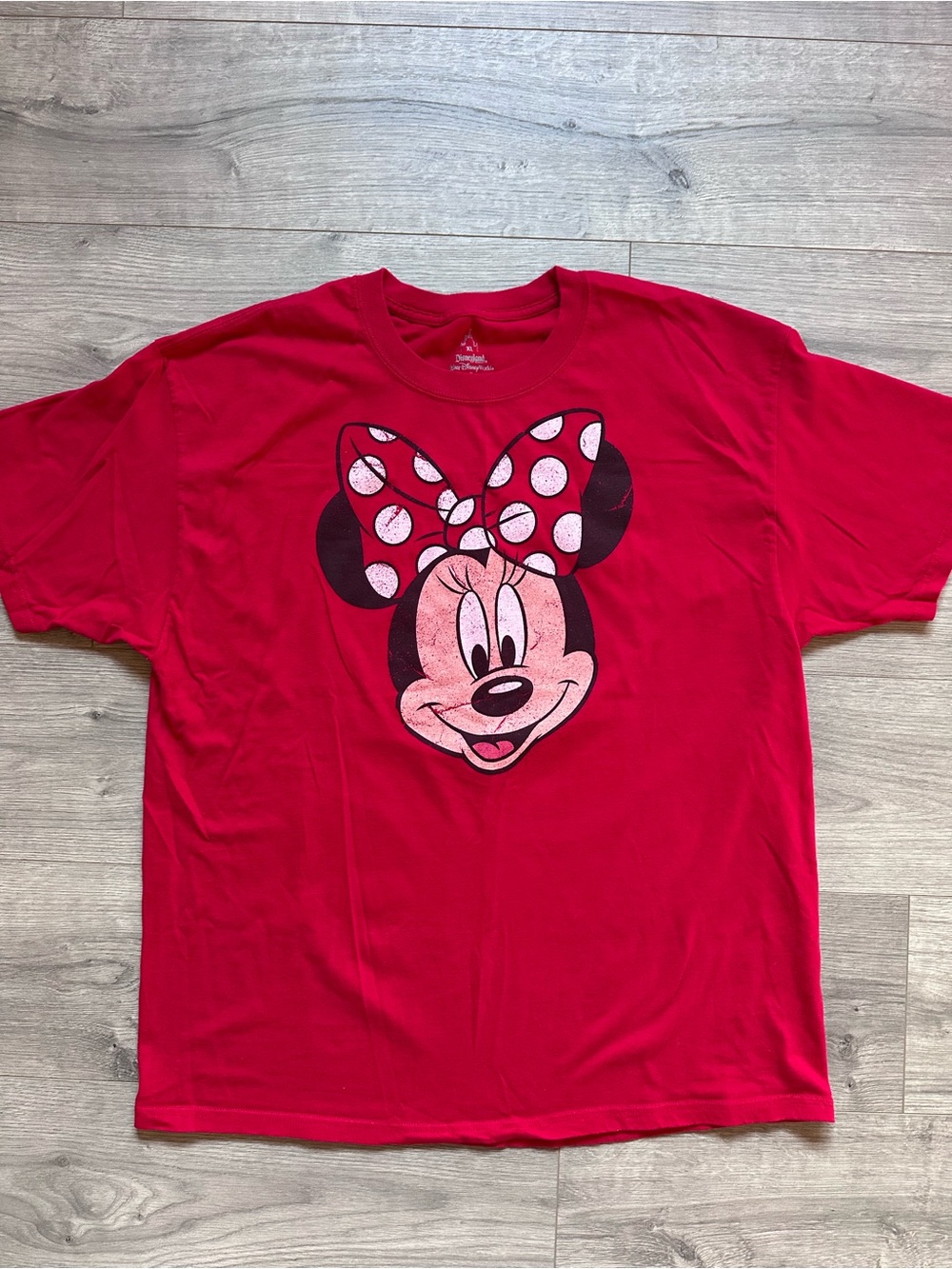 Disney Parks Red Minnie Mouse Pop-Out Double-Sided Short-Sleeve Tee